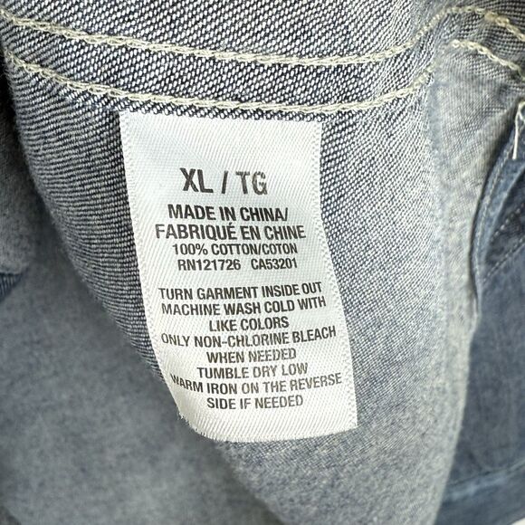 Cape Juby Shirt Men's XL Blue Cotton Denim Long Sleeve Button Up Pockets Classic - Picture 15 of 16